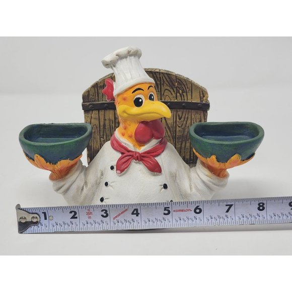 Vintage Ceramic Rooster Salt And Pepper Shaker And Napkin Holder‎ All In One - Picture 8 of 9